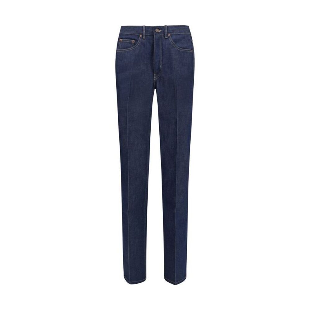 Chloé Blue Cotton Slim Fit Women's Jeans